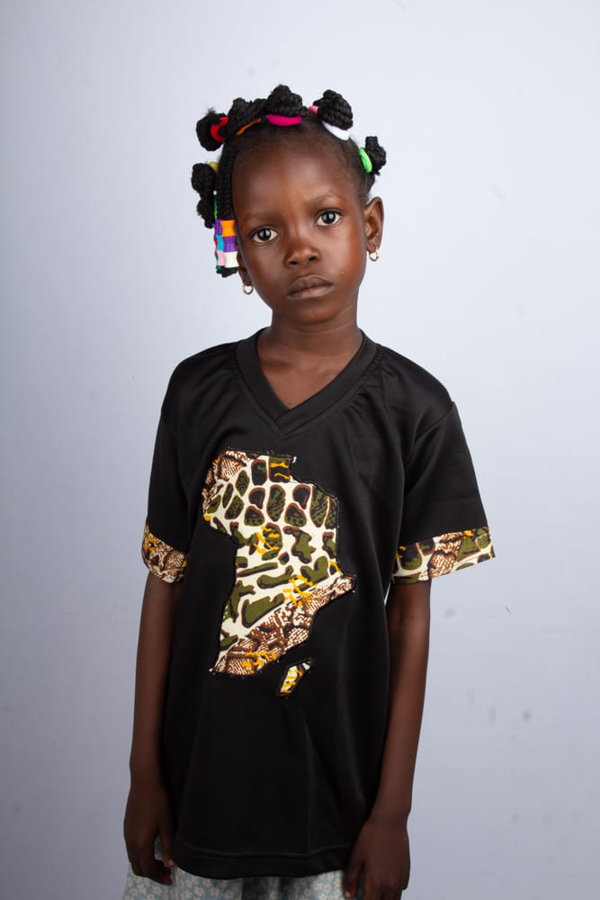 Kids SINCERE Africa Shape Patchwork Unisex T-Shirt