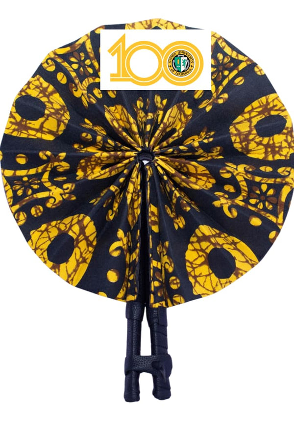 ACCRA DELIGHT - Folded Fans with XULA Centennial Logo  (Ships 7 to 10 days after  order)