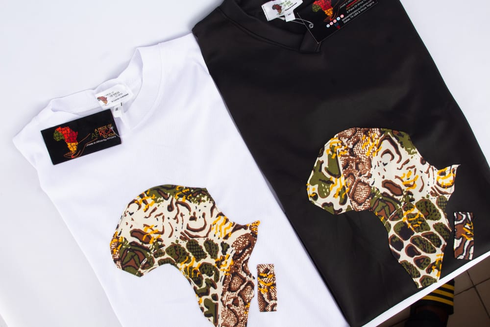 Kids SINCERE Africa Shape Patchwork Unisex T-Shirt