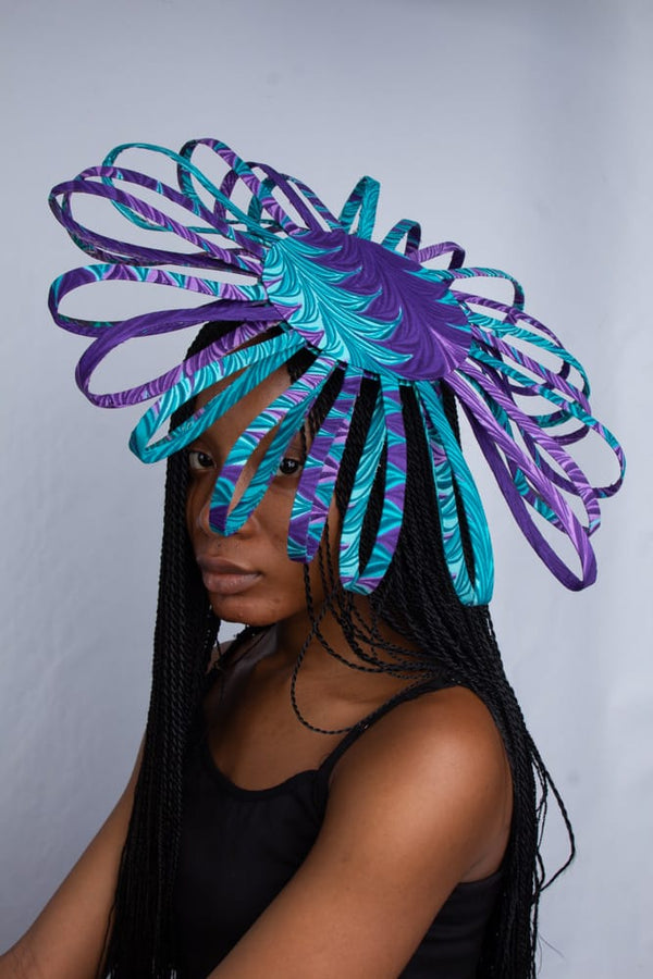 The ESINAM Ankara Fascinator Headband Flower Design