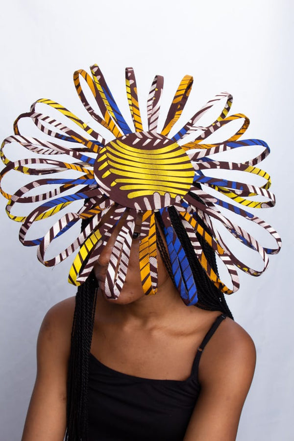 The ESINAM Ankara Fascinator Headband Flower Design