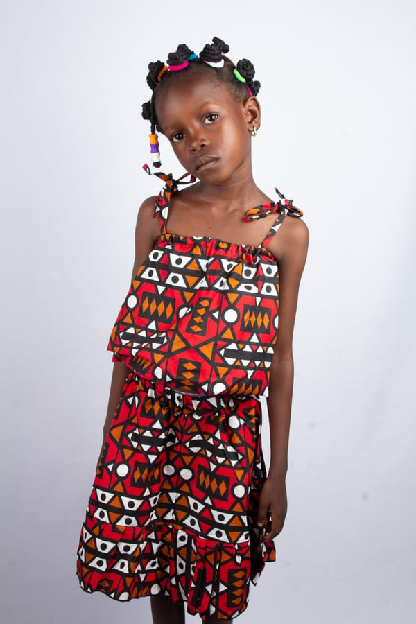 The AMIRAH 2-Piece Top and Skirt Set for Girls