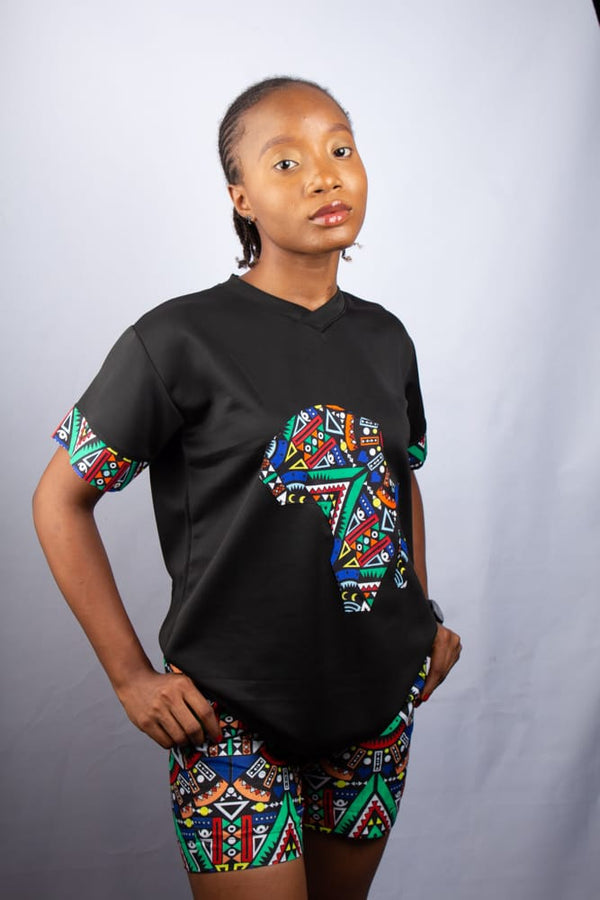 V-Neck Africa Regular Fit T-Shirt