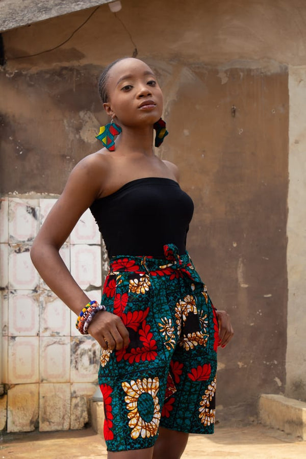 APOATY Ankara African Print Shorts